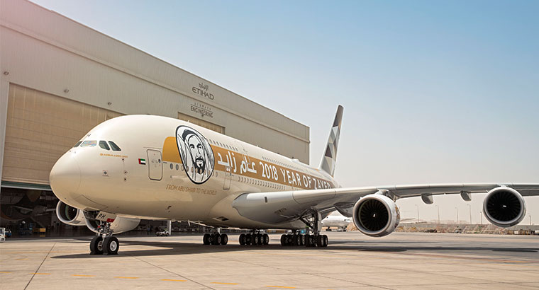 A380 livery Year of Zayed Etihad Airways