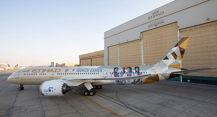 Special Olympics livery Etihad Airways